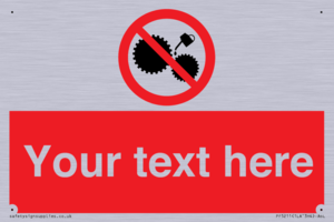 Custom No Oiling Sign